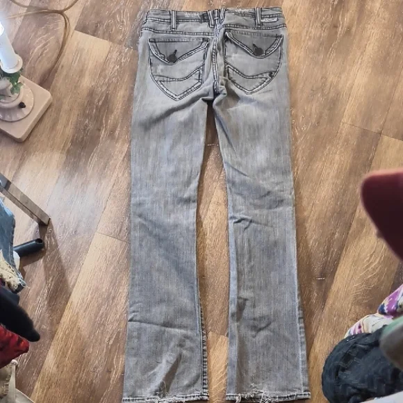 Classic Gray Straight Leg Women's Jeans - Picture 3 of 5